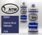 Preview: BMW, Alpina Blue Metallic, X06: 400ml Sprühdose + 400ml Klarlack - Set, von ATW Autoteile West.